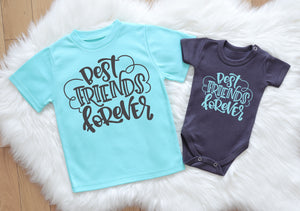 Cute Best Friends Matching Shirt and Baby Bodysuit Set