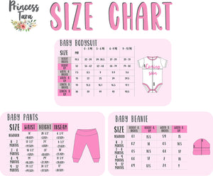 Personalized Baby Girl Outfit - Soft Pastel Pink Bodysuit, Ruffled Pants, & Beanie
