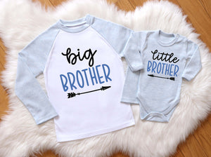 Big Brother Little Brother Matching Sibling Set | Baby Shower & Coming Home Outfit | Little Brother Announcement - Shop Now!